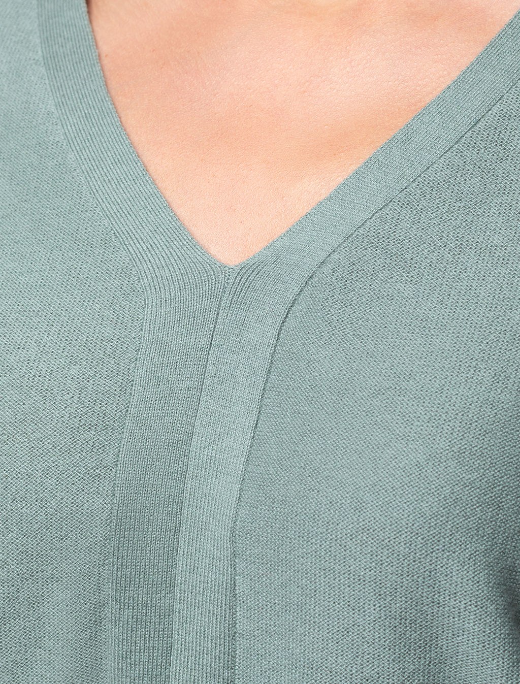 VILATTE / Джемпер фактурной вязки с проймой летучая мышь из хлопка с вискозой  фото 2