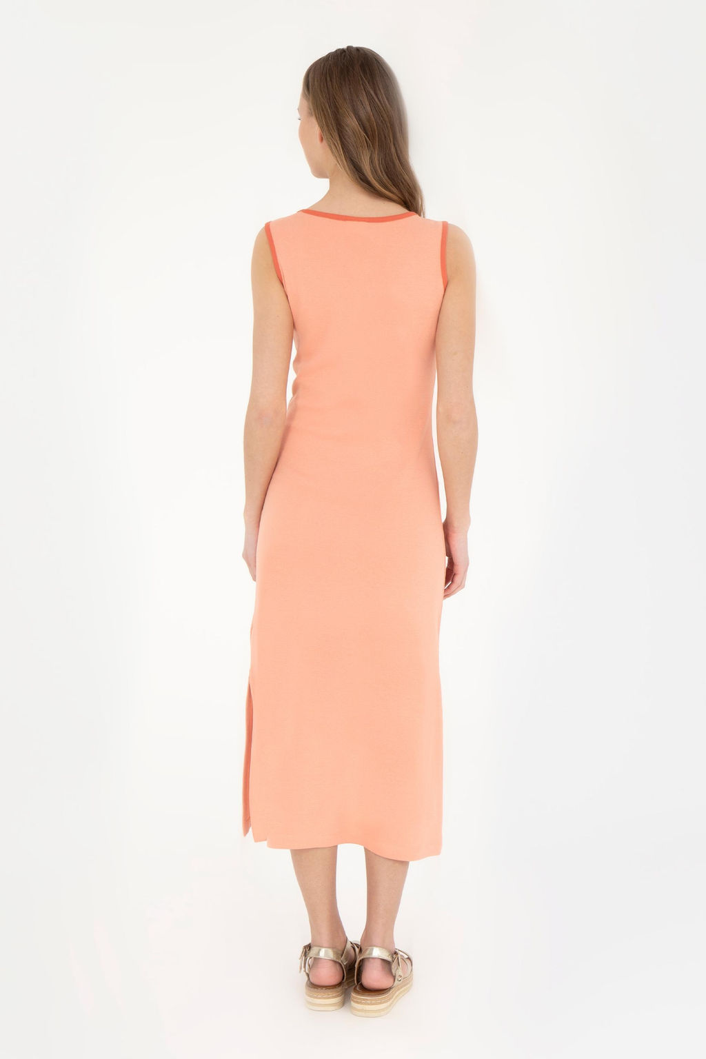 Женское трикотажное платье цвета лосося - U.s. polo assn фото 12