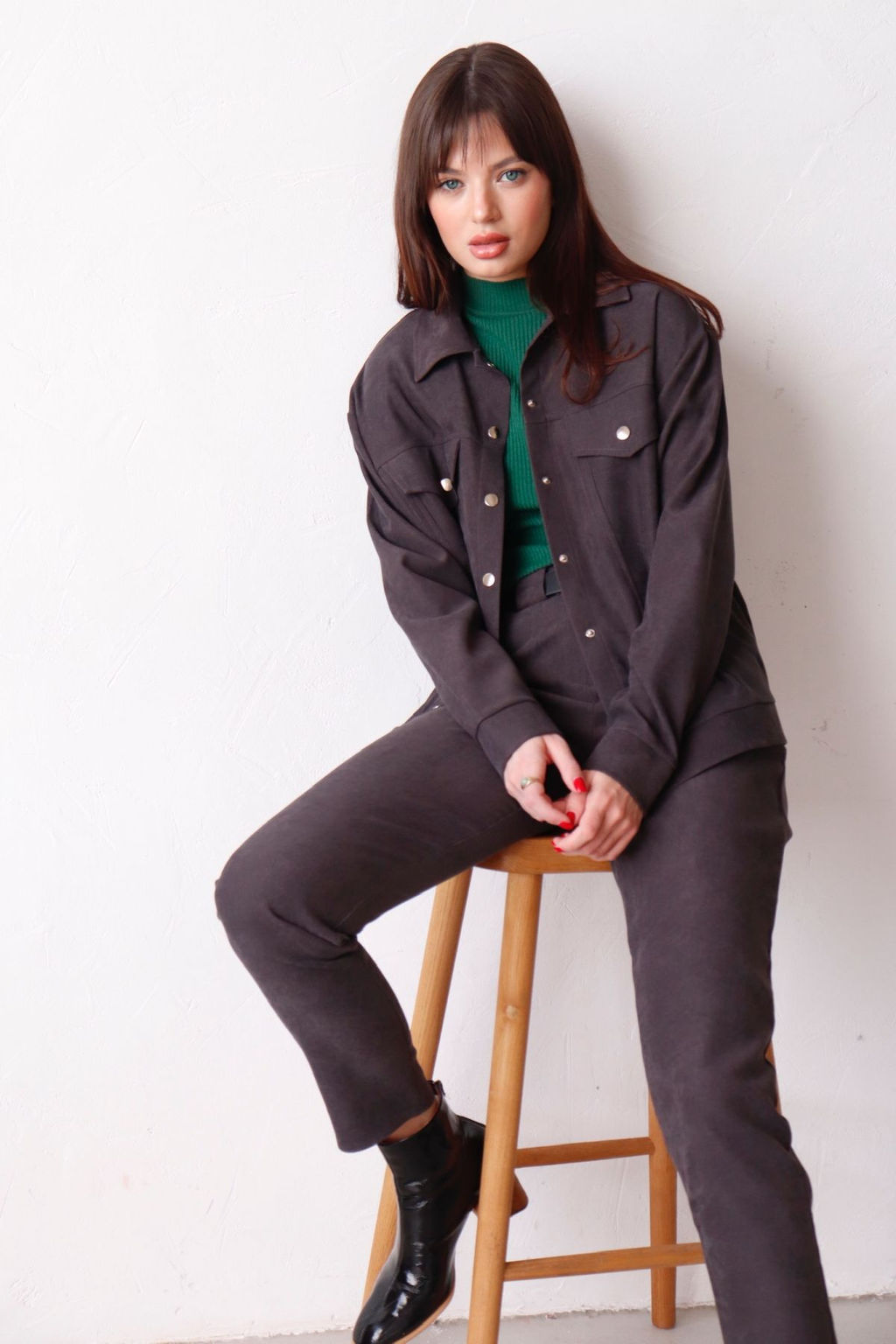 Martichelli Рубашка в стиле сафари антрацит фото 2