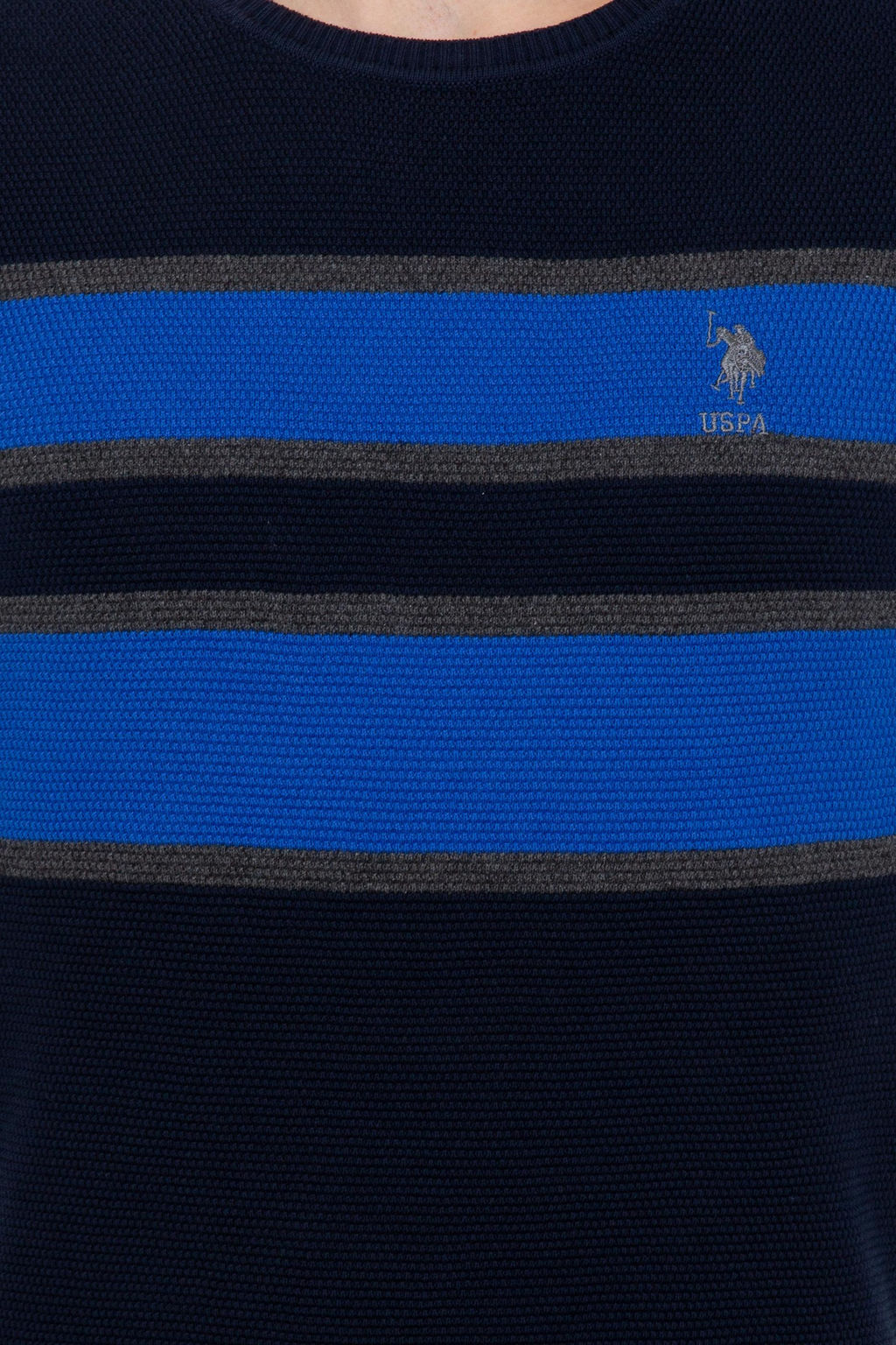 Erkek Lacivert Bisiklet Yaka Triko Kazak