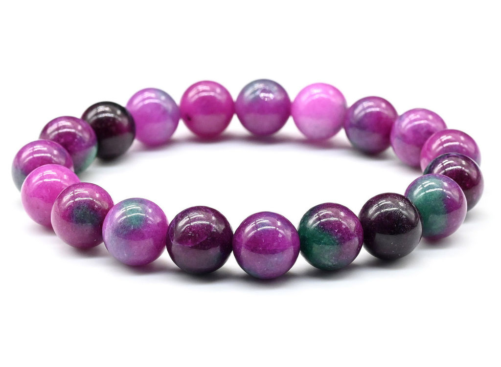 Браслет шарик 10мм из турмалина искусственного