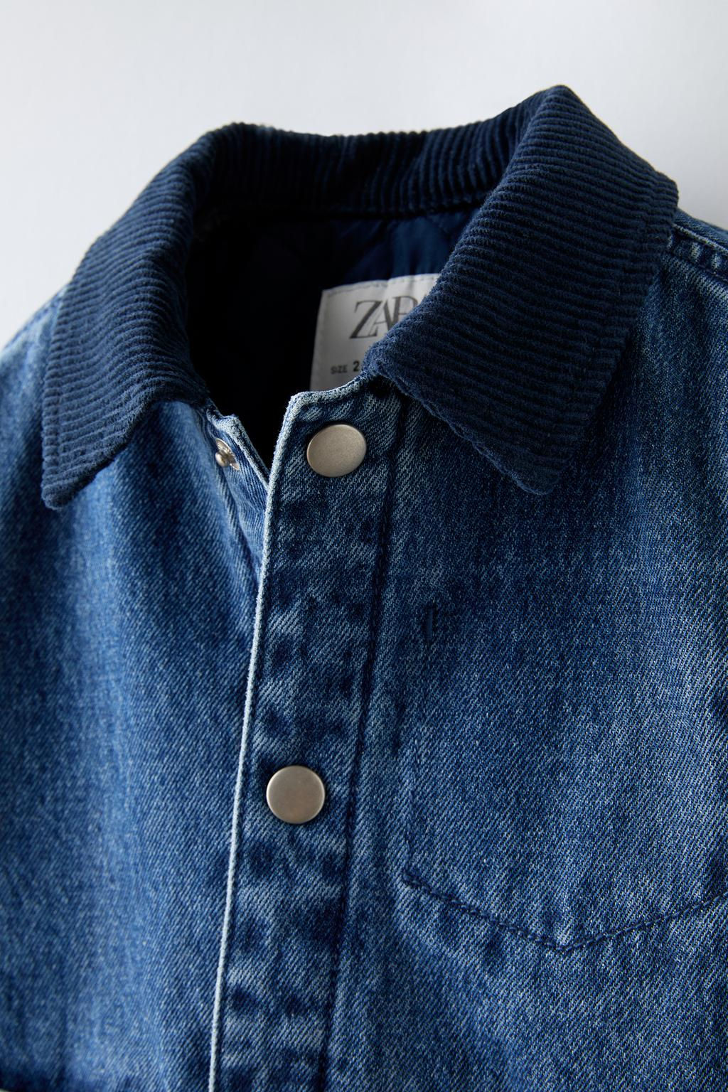 QUILTED DENIM JACKET - Zara фото 3