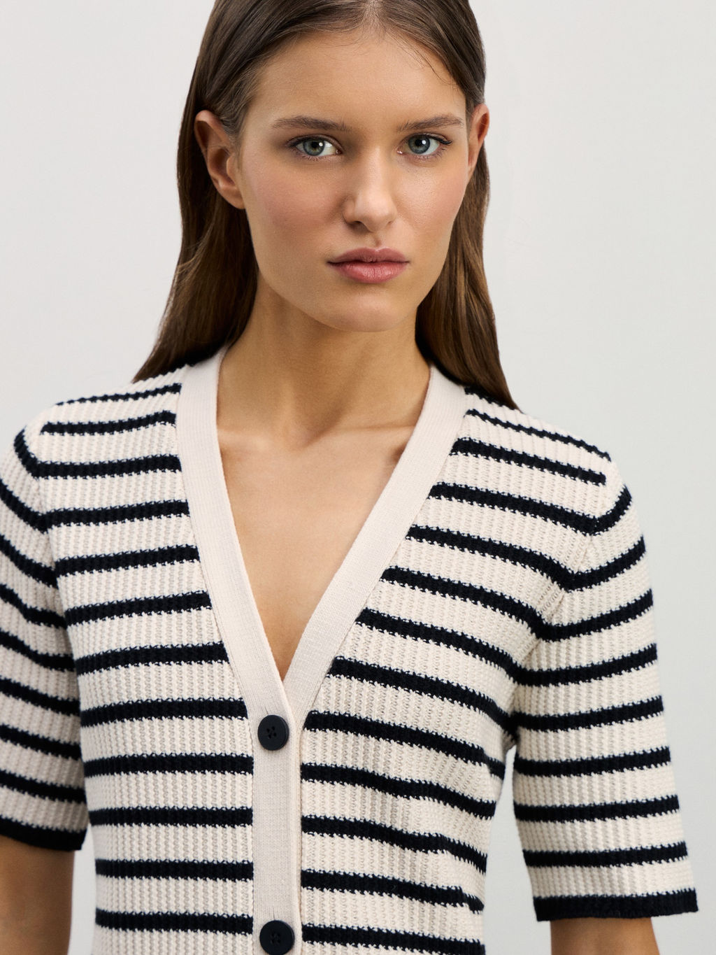 Вязаное платье миди в полоску / Zarina  фото 5