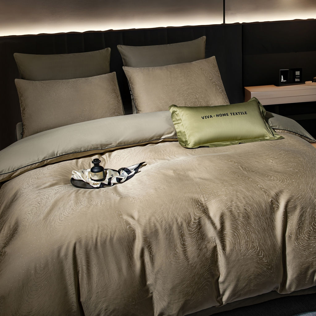 Комплект постельного белья Сатин-Жаккард Тессоро MT001 Евро 4 Наволочки