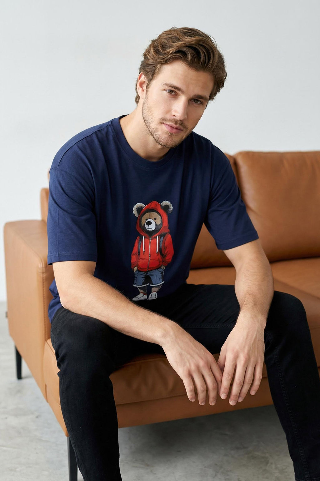 TRENDYOL MAN Ekru Unisex Oversize/Genis Kesim Ay?c?k Bask?l? %100 Pamuklu T-Shirt TMNSS25TS00158 - Trendyolmilla фото 25