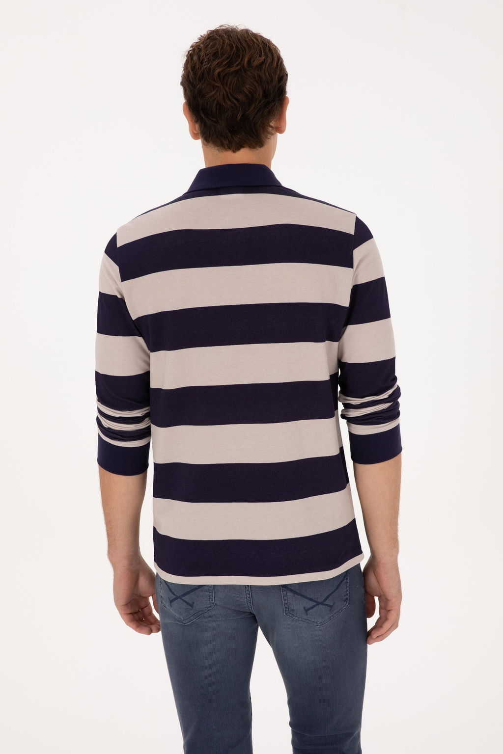 Erkek Regular Fit Polo Yaka _izgili M_rd_m Sweatshirt - U.s. polo assn фото 5
