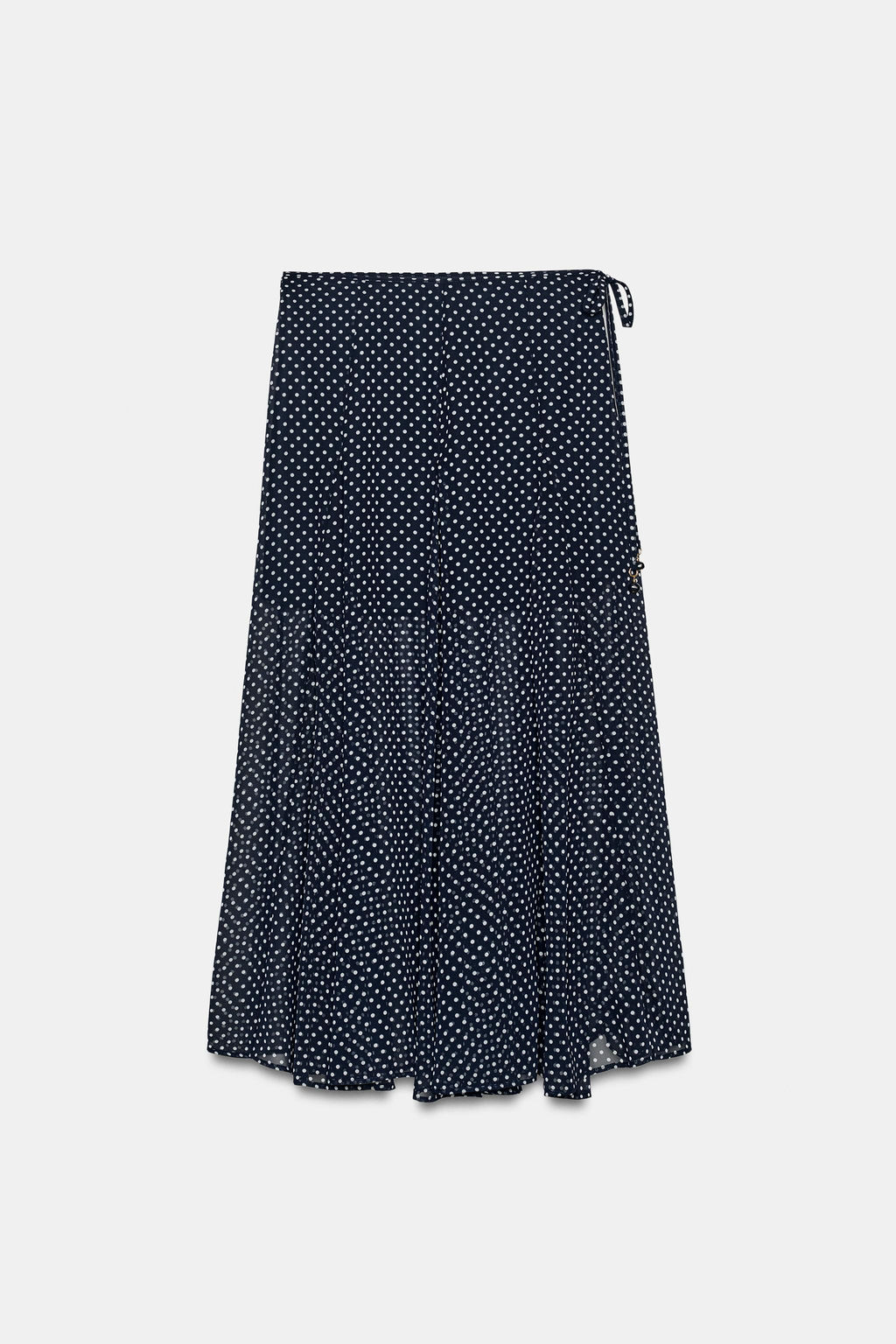 FALDA MIDI LUNARES / Marino / Blanco - Zara фото 6