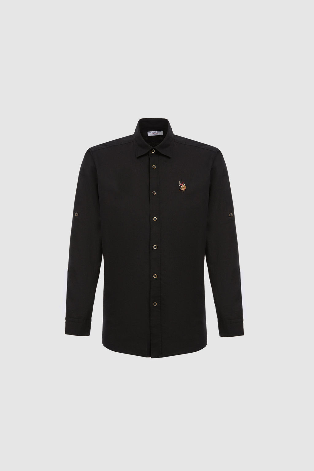 Erkek Keten Kar___ml_ Siyah Uzun Kollu Basic G_mlek - U.s. polo assn фото 7
