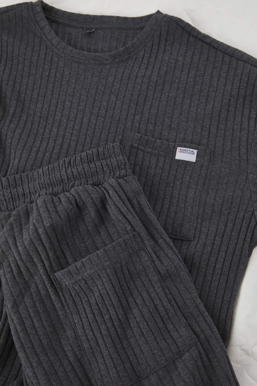 TRENDYOL MAN Lacivert Oversize Fit Fitilli Orme Sortlu Pijama Tak?m? TMNSS25PT00030 - Trendyolmilla фото 10