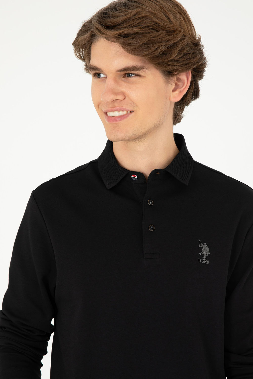 Мужской черный базовый свитшот - U.s. polo assn фото 2