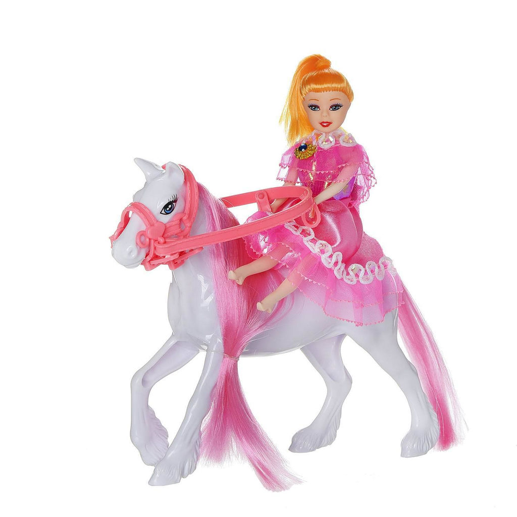 Игровой набор ABtoys Моя лошадка Куколка и лошадка 3 вида  фото 3