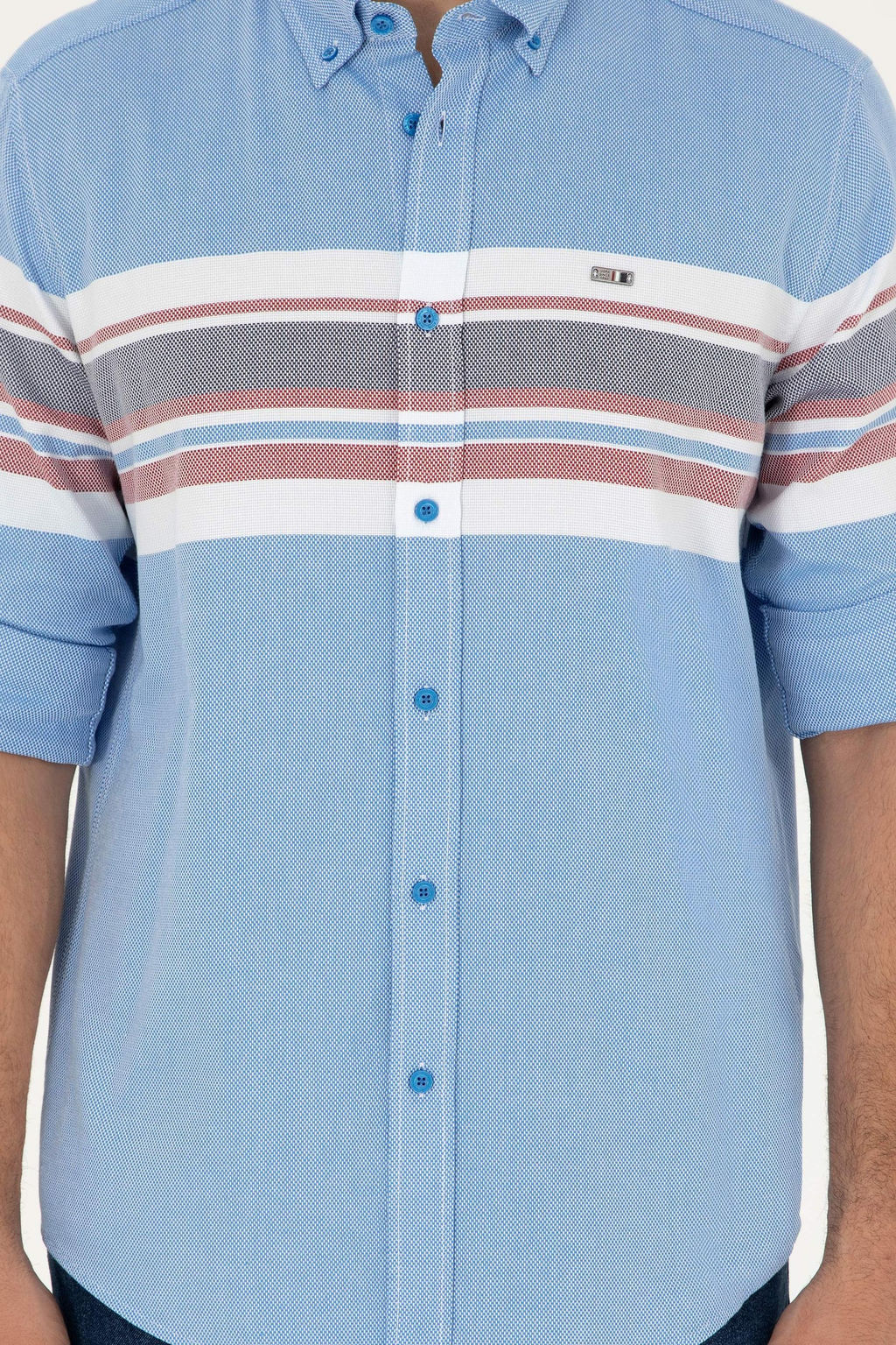 Мужская рубашка Saks с длинным рукавом Неожиданная скидка в корзине - U.s. polo assn фото 6