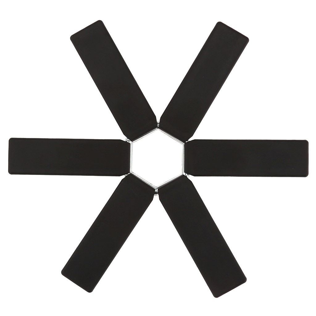 Подставка под горячее пластик/металл Компакт д19,2см h0,8см, складная, р-р в сложенном виде 4,5х5х8см, цвет - черный, в коробке (Китай)