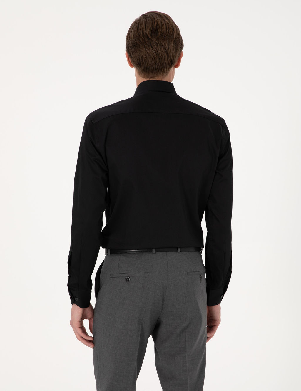 Siyah Slim Fit Uzun Kollu Basic G_mlek - Pierre cardin фото 13