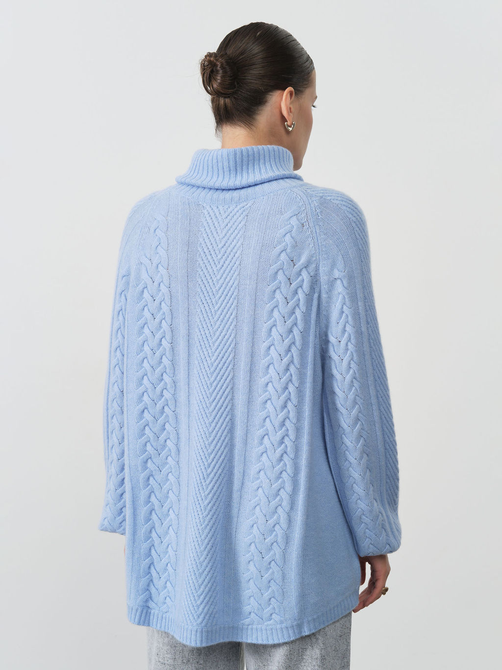 Свитер женский из кашемира 5056 голубой