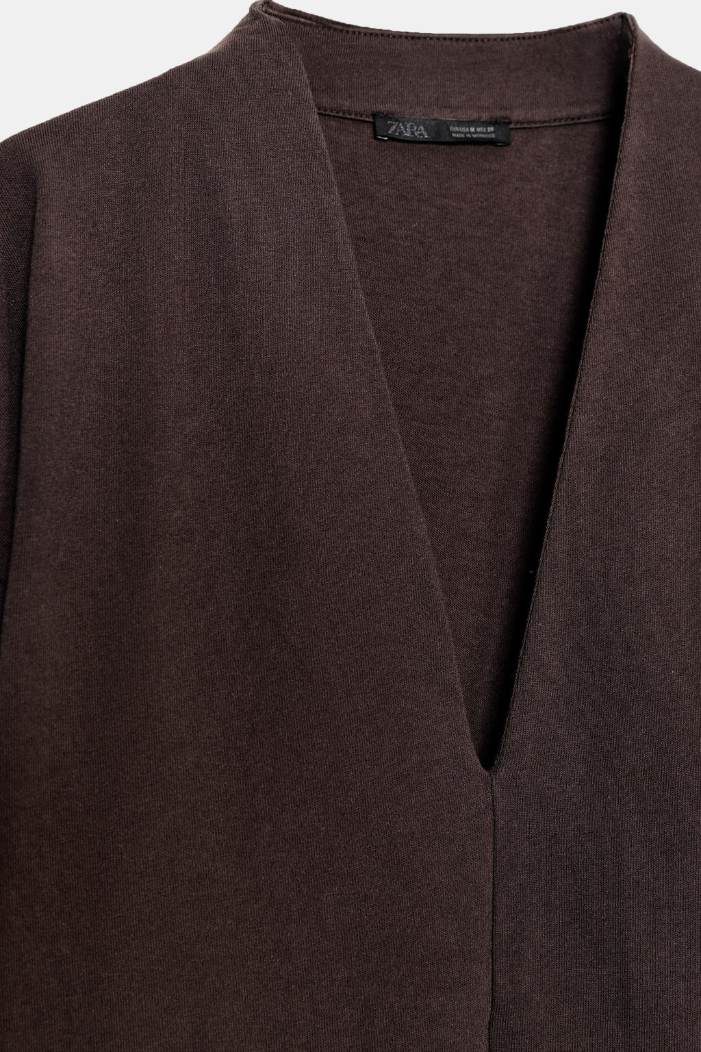 RUSTIC V-NECK T-SHIRT - Zara фото 6