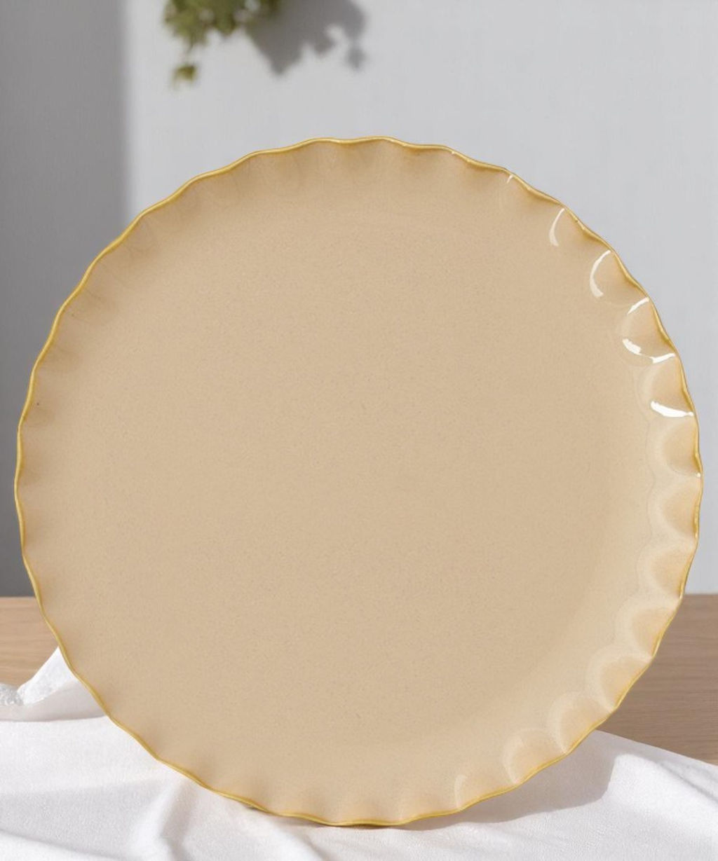 Тарелка обеденная Onde, песочная, 26 см - Easy life фото 9