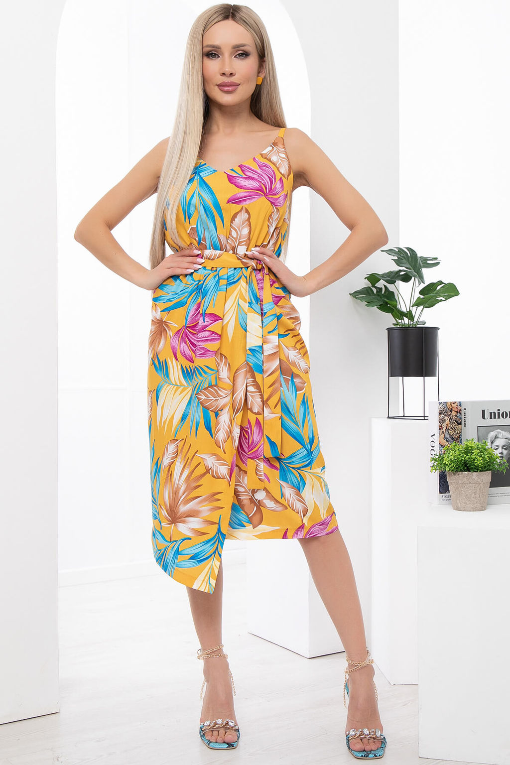 Сарафан Выходные в Рио (горчица) П5891 - Lt collection фото 8