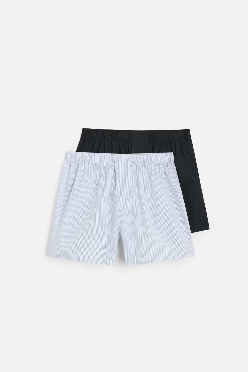 PACK OF 2 CONTRAST POPLIN BOXERS