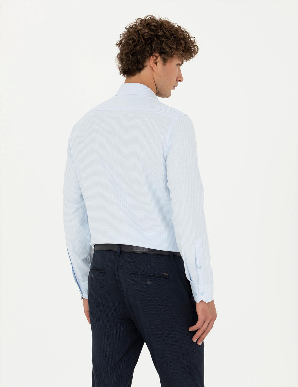 A__k Mavi Slim Fit Uzun Kollu G_mlek - Pierre cardin фото 5