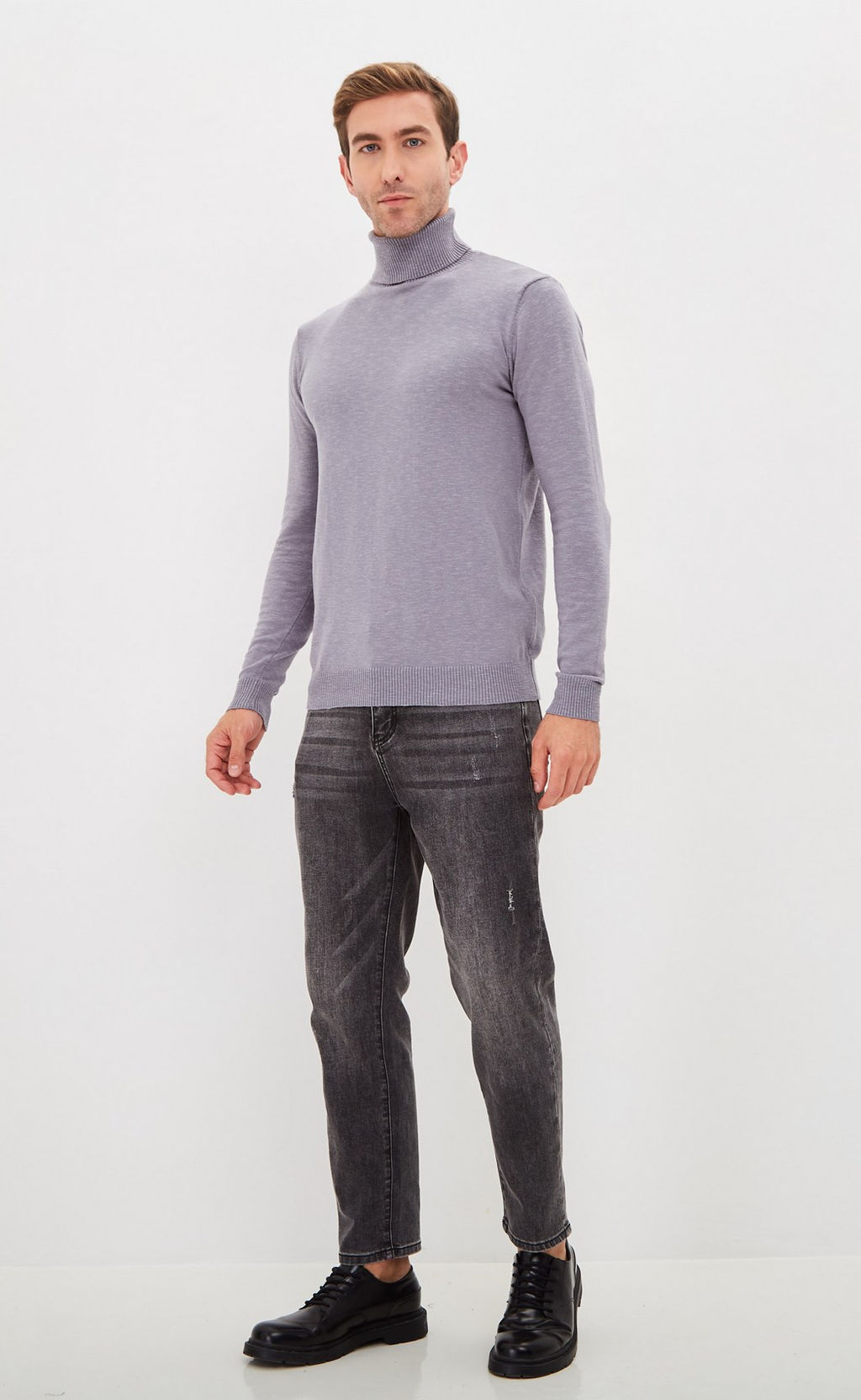 Водолазка F021-15608 grey melange - Fine joyce фото 4