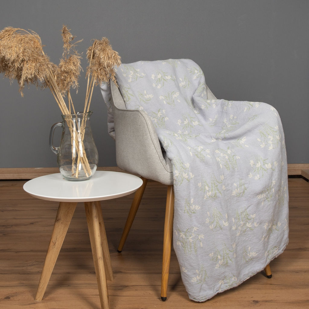 24С15-ШР/у/л.с.уп. 200*220 Плед "Подснежники-2" цв. 1 рис. 138