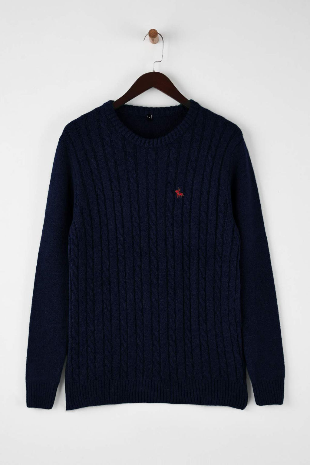 Lacivert Regular Bisiklet Yaka Animal Kazak TMNAW26KZ00006 - Trendyolmilla фото 5