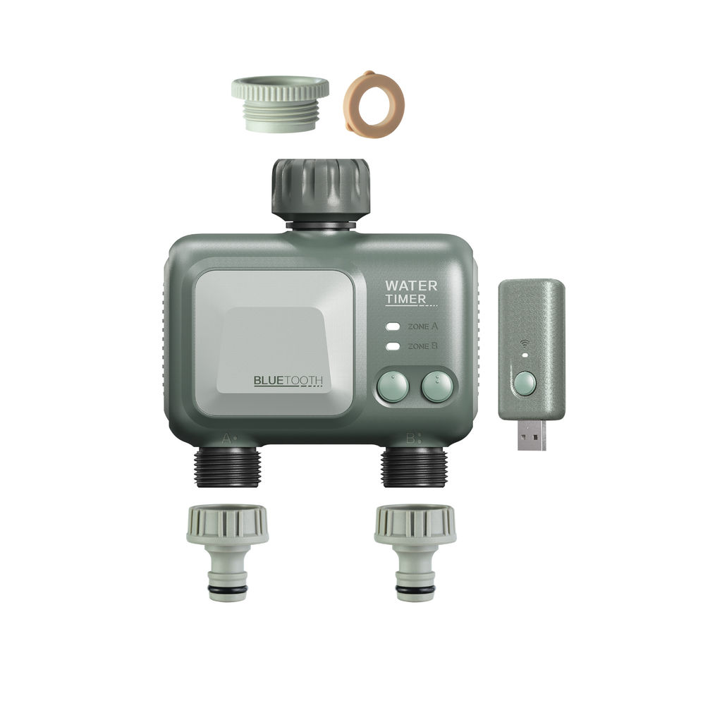 UST-A400 2C/WF IP65 GATEWAY OLIVE Умный таймер Wi-Fi+Bluetooth для автоматического полива. 2 канала. Шлюз в/к. ТМ Uniel