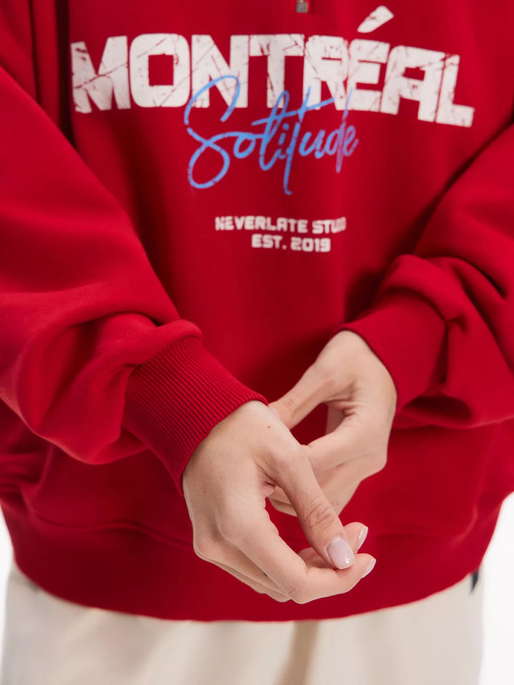 Свитшот с воротником на молнии