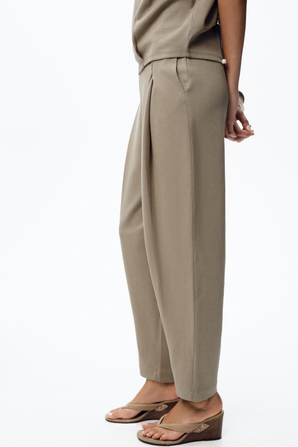 WASHED PLEATED TROUSERS - Zara фото 4