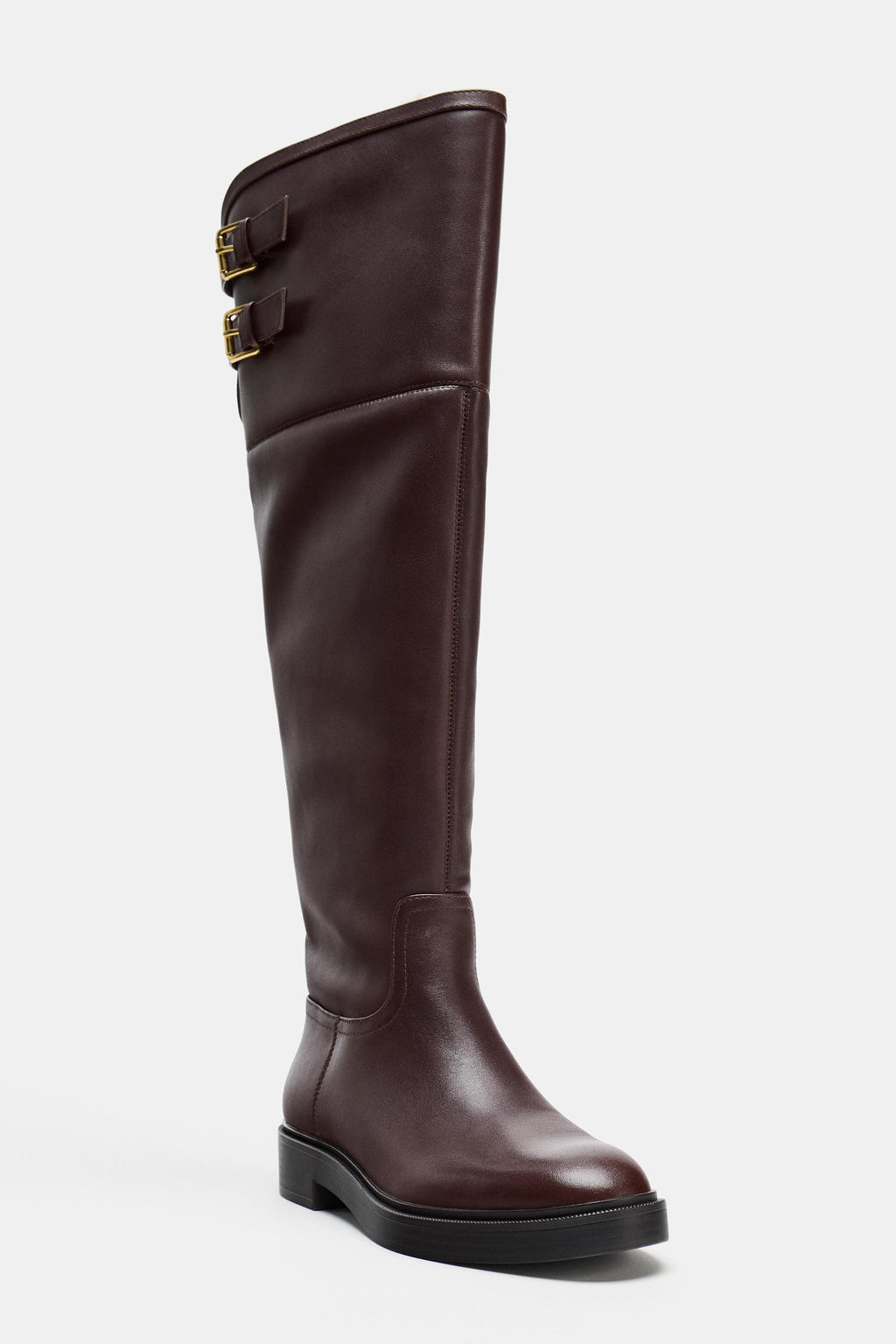 LEATHER BOOTS WITH INTERIOR LINING - Zara фото 8