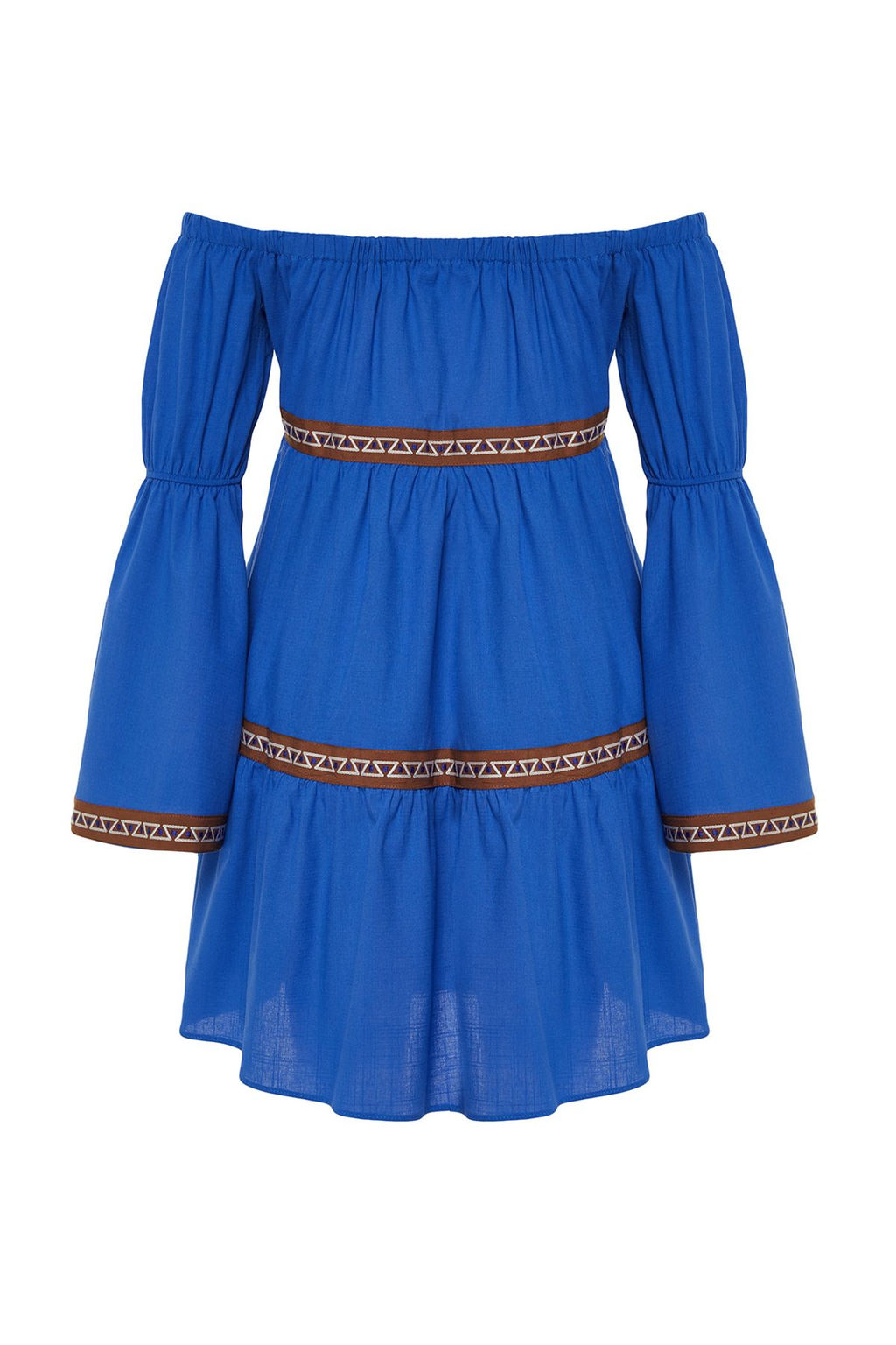 Saks Mini Dokuma F?rf?rl? Plaj Elbisesi TBESS24EL00090 - Trendyolmilla фото 9