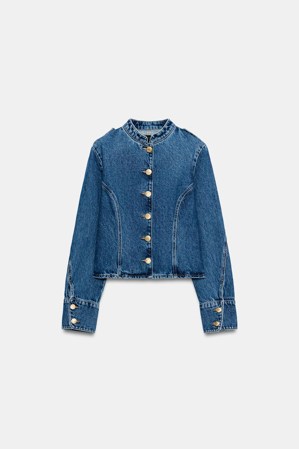 CHAQUETA Z1975 DENIM BOT?N DORADO / Azul medio - Zara фото 8