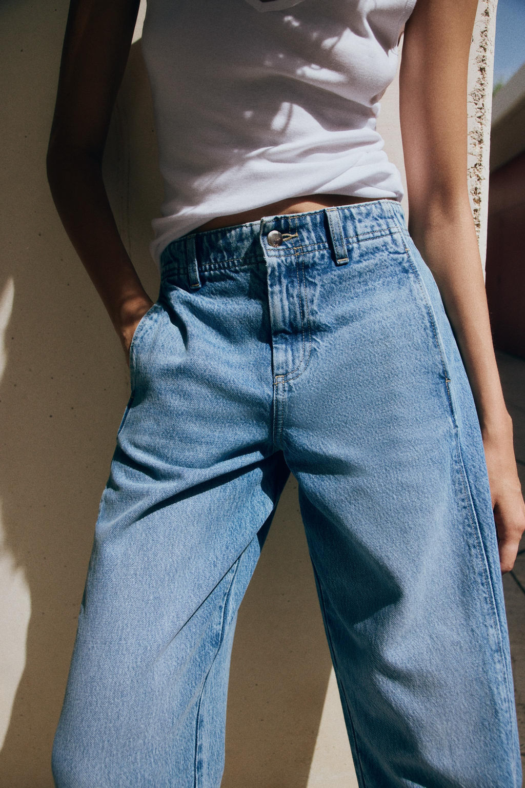 JEANS Z1975 BARREL / Azul medio - Zara фото 5