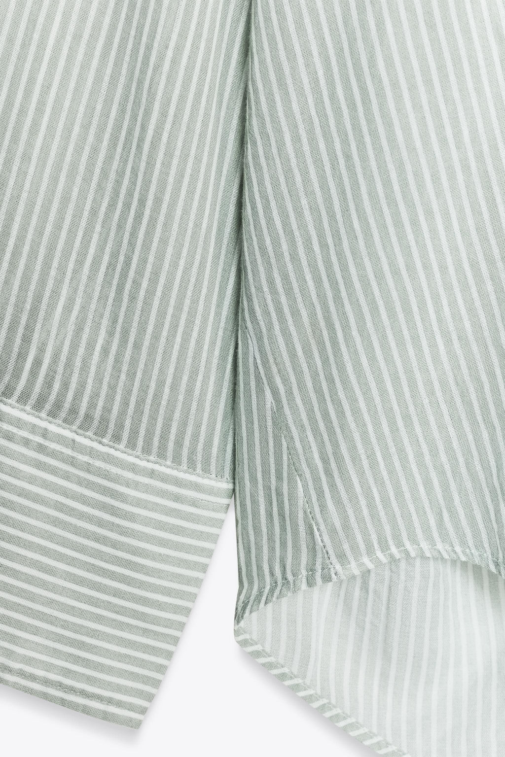 OVERSIZE STRIPED GAUZE SHIRT - Zara фото 6