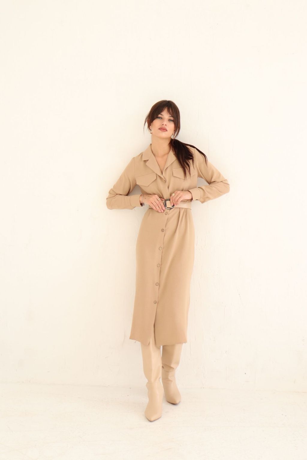 Платье-рубашка с английским воротником - Martichelli фото 132