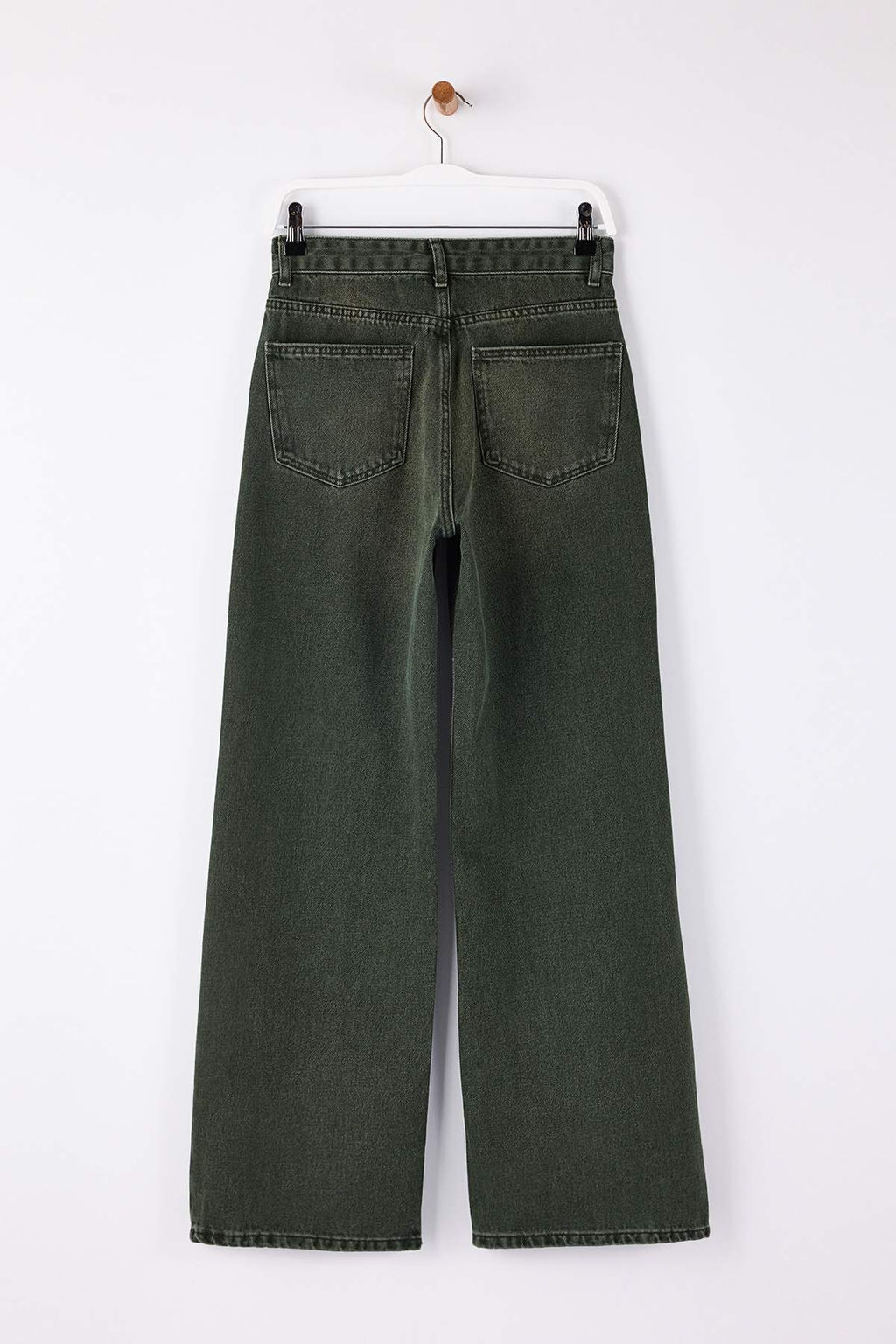Haki Yuksek Bel Genis Paca Vintage Y?kama Wide Leg Jeans TWOSS26JE00017 - Trendyolmilla фото 2