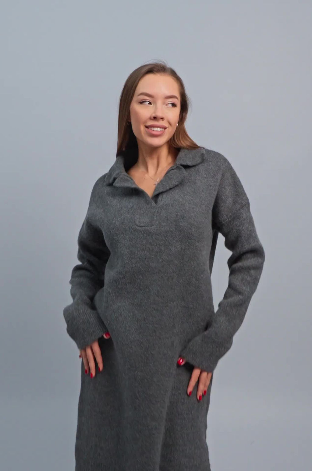 Женское вязаное платье Happyfox