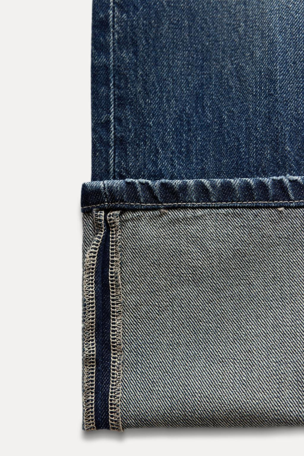 TRF STRAIGHT-LEG MID-RISE JEANS - Zara фото 7