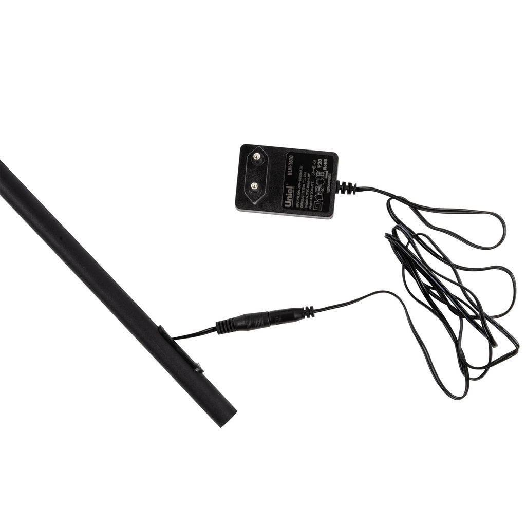 ULM-T610 7W/4500K/DIM BLACK Торшер напольный светодиодный, 7W, с регулировкой наклона. Сенсорный выключатель. Диммер. Черный. ТМ Uniel
