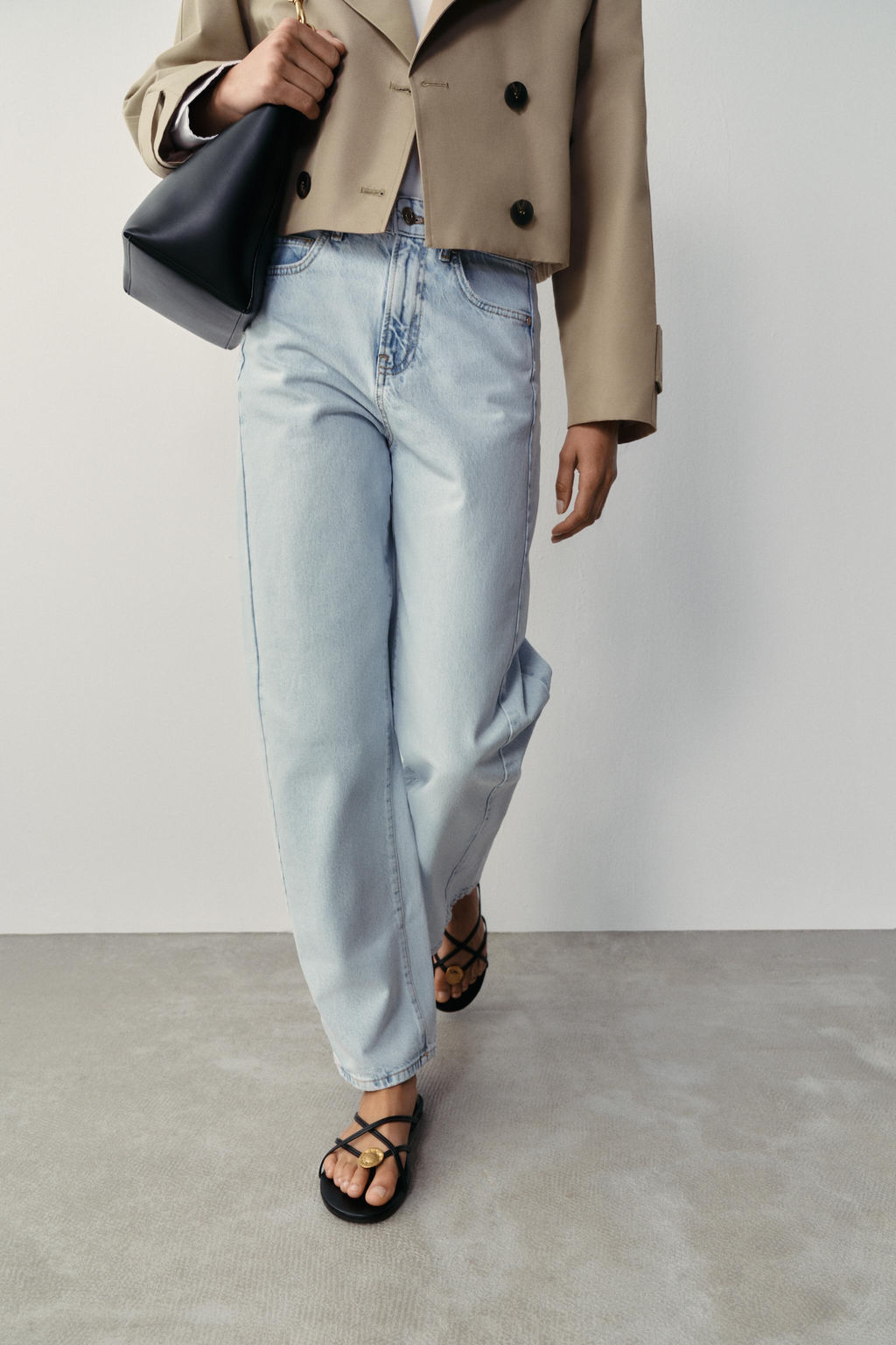 JEANS Z1975 BARREL TIRO ALTO / Azul claro - Zara фото 7