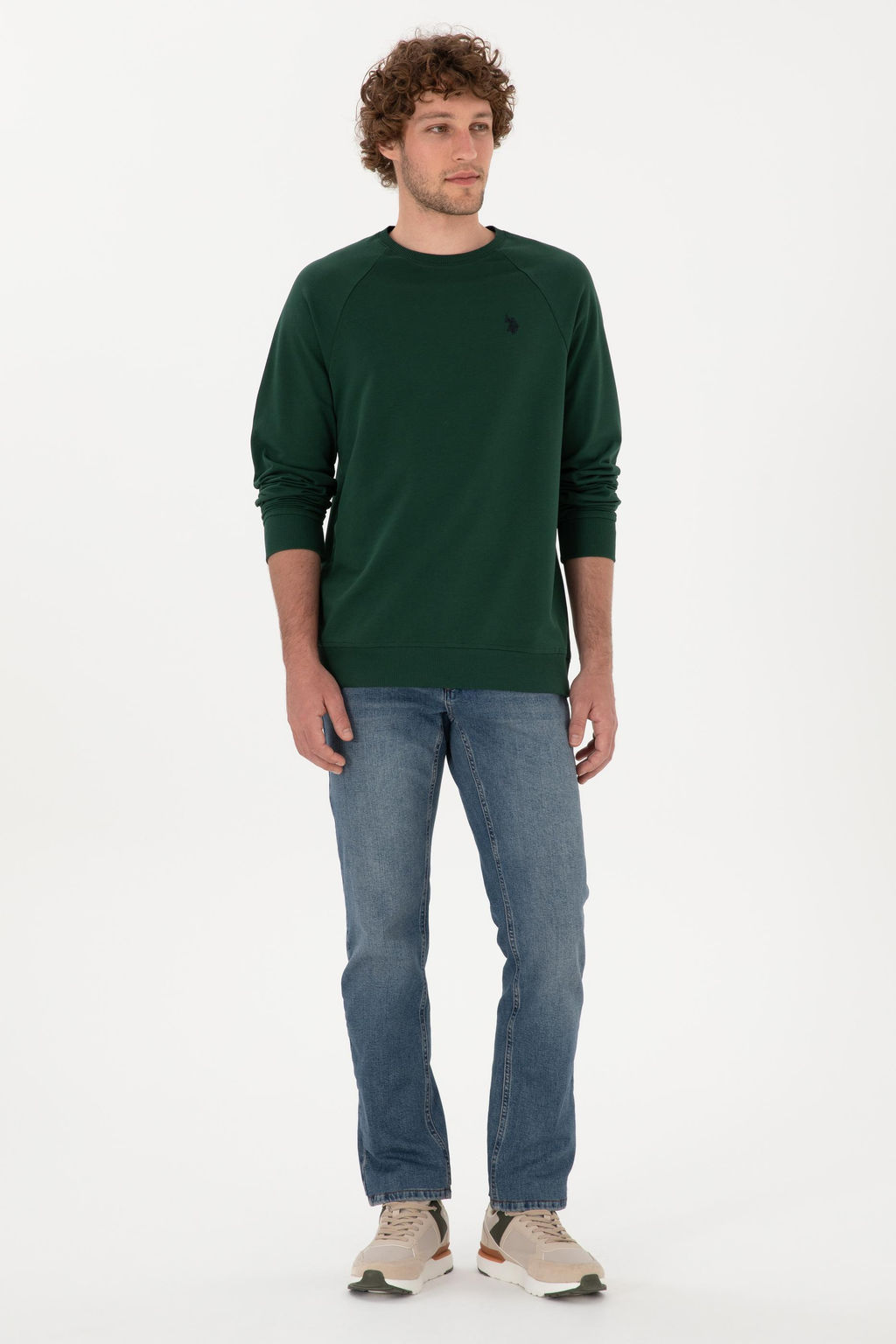 Erkek Koyu Ye_il Basic Sweatshirt Sepette S_rpriz _ndirim - U.s. polo assn фото 4