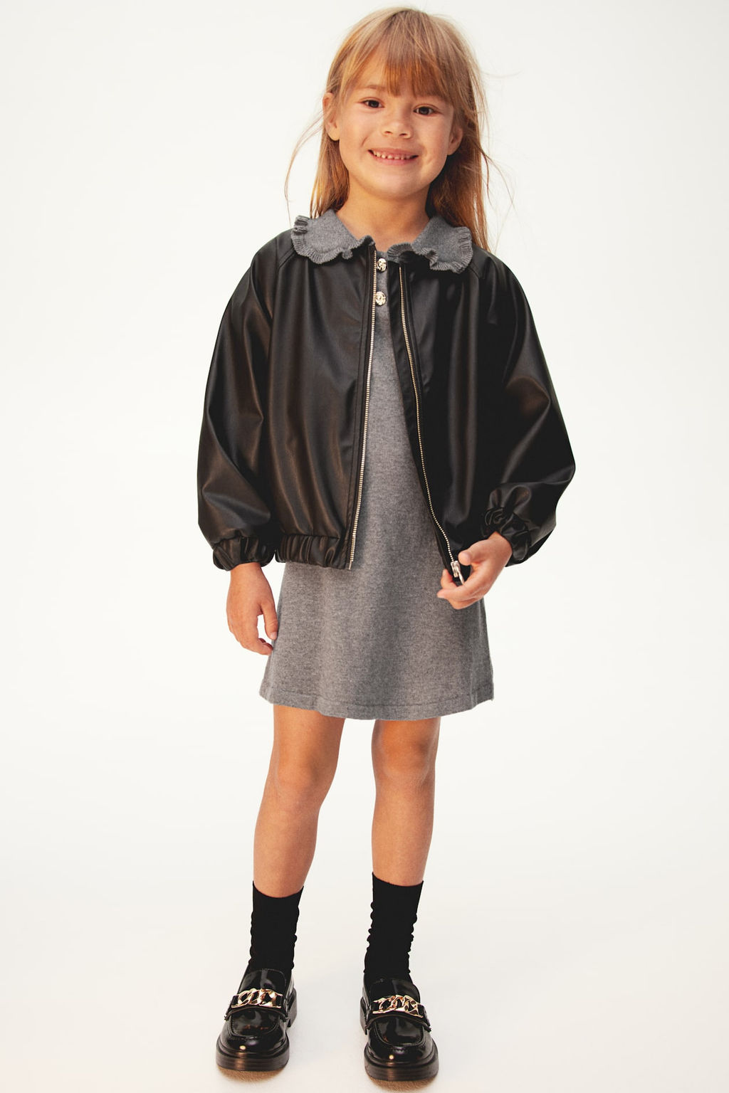 Vestido de punto fino con ribetes de volante - H&m фото 2