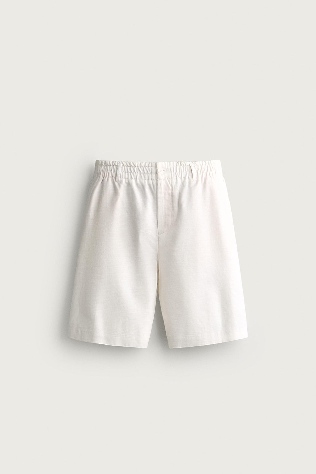 BERMUDA WIDE FIT ALGOD?N - LYOCELL / Blanco - Zara фото 7