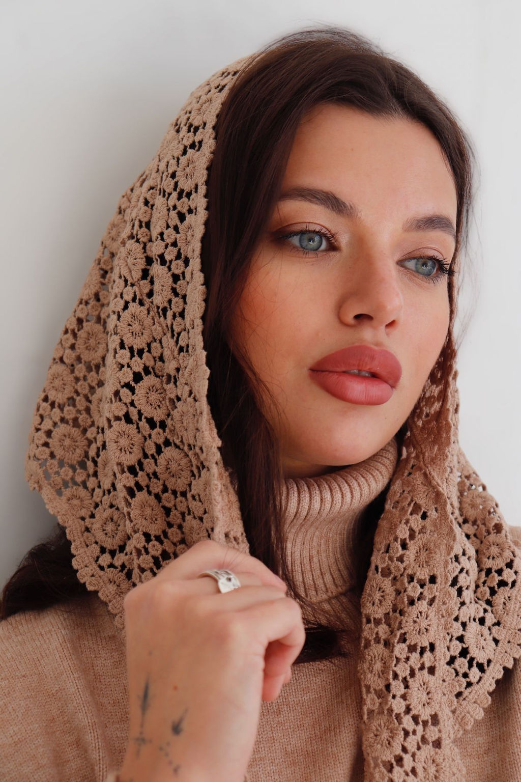 Martichelli Косынка бежевая  фото 7