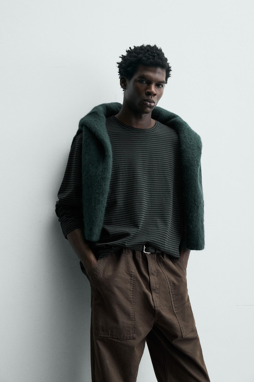 WASHED STRIPED T-SHIRT - Zara фото 6