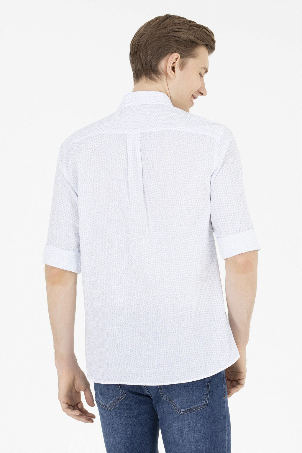 U. S. Polo Assn Мужская белая рубашка с длинным рукавом - U.s. polo assn фото 12