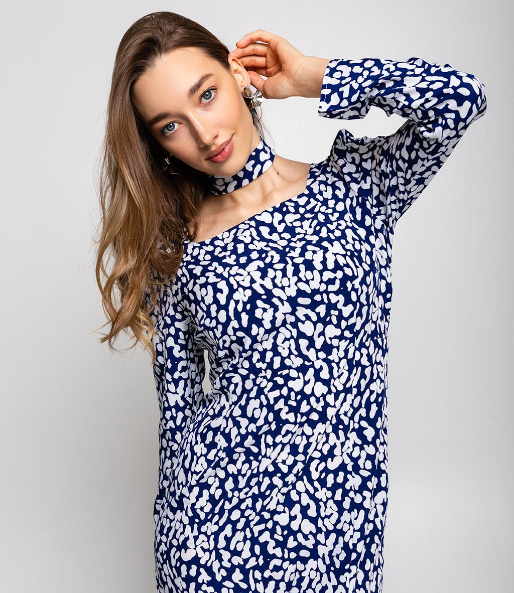 Платье #КТ63007, синий