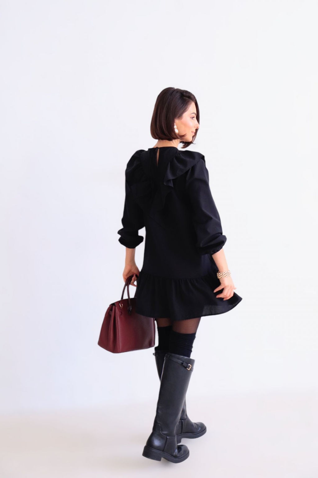 Платье-мини чёрное - Martichelli фото 17