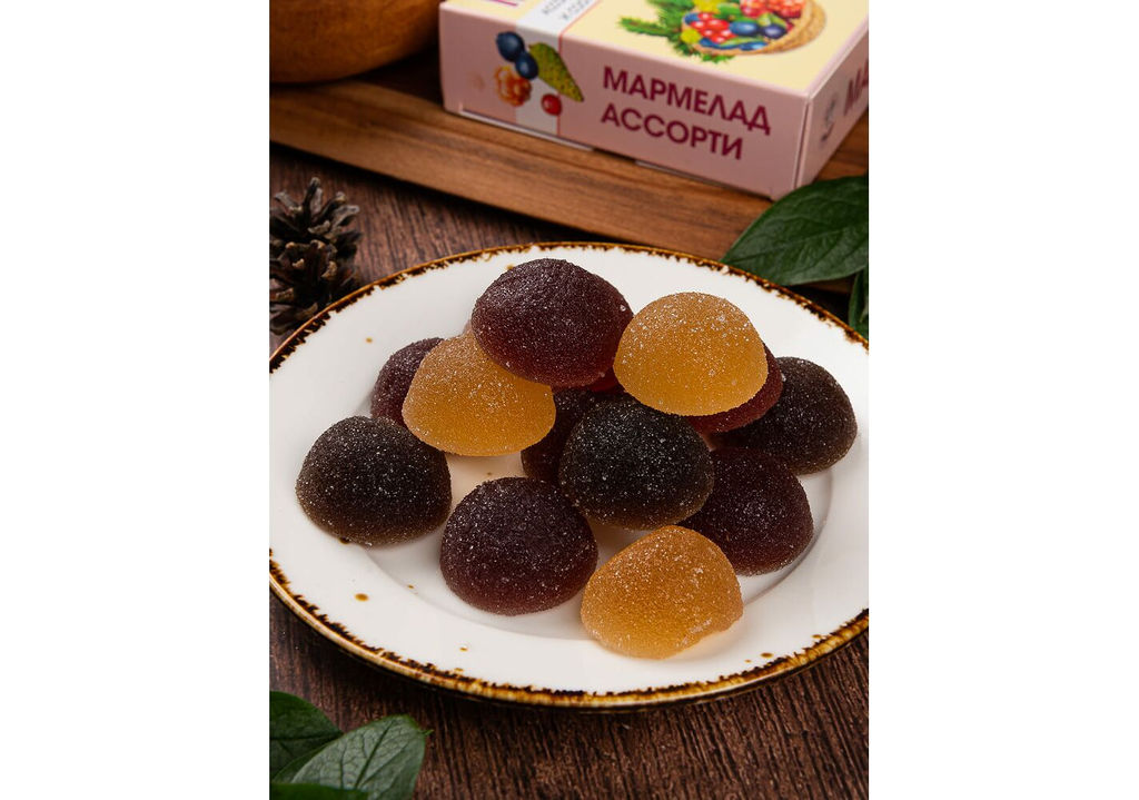 Мармелад Ассорти (из сосновой шишки, из морошки, из черники, из брусники, из лесных ягод) 150 г
